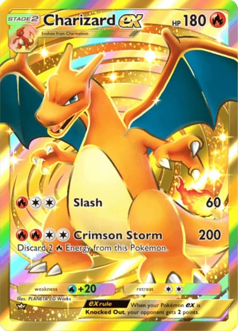 pokemon tcg pocket charizard ex gold crown