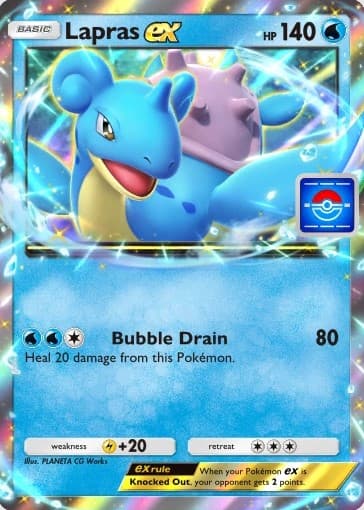 Lapras EX Pokemon card in Pocket TCG.