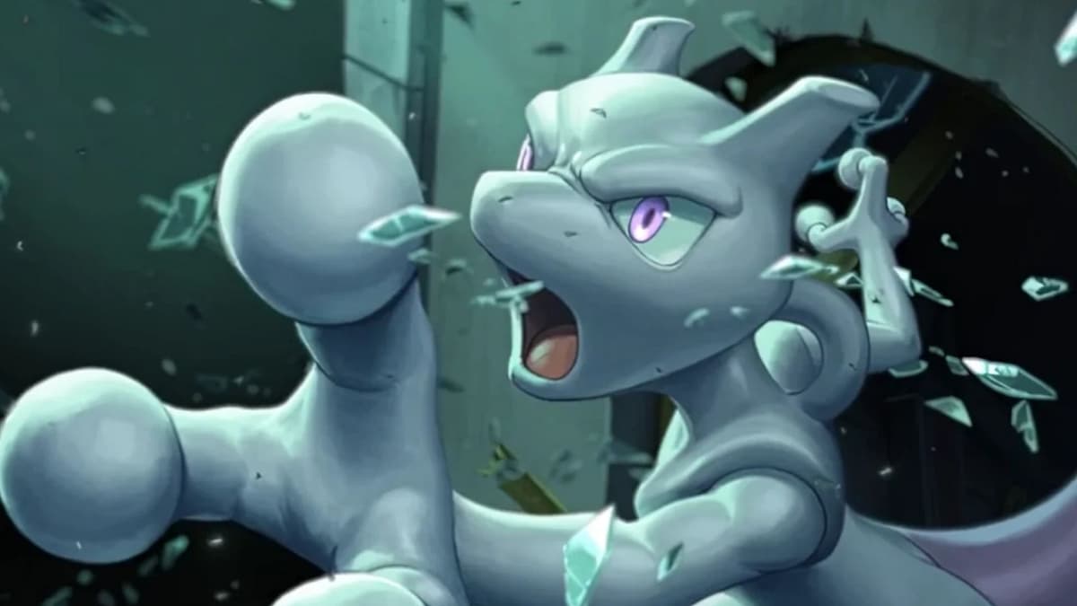 Mewtwo reaching towards the screen