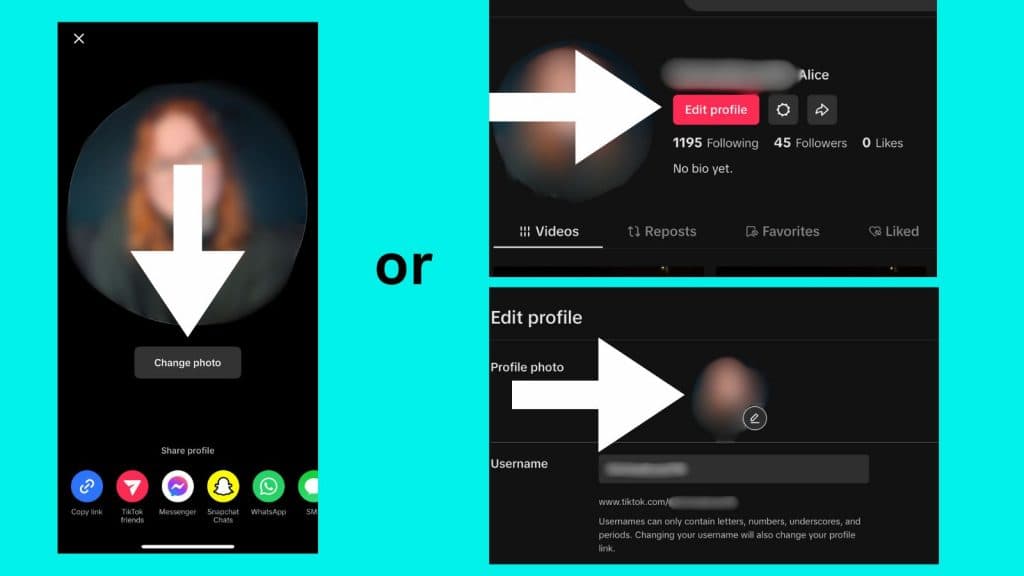 How to change profile picture on TikTok