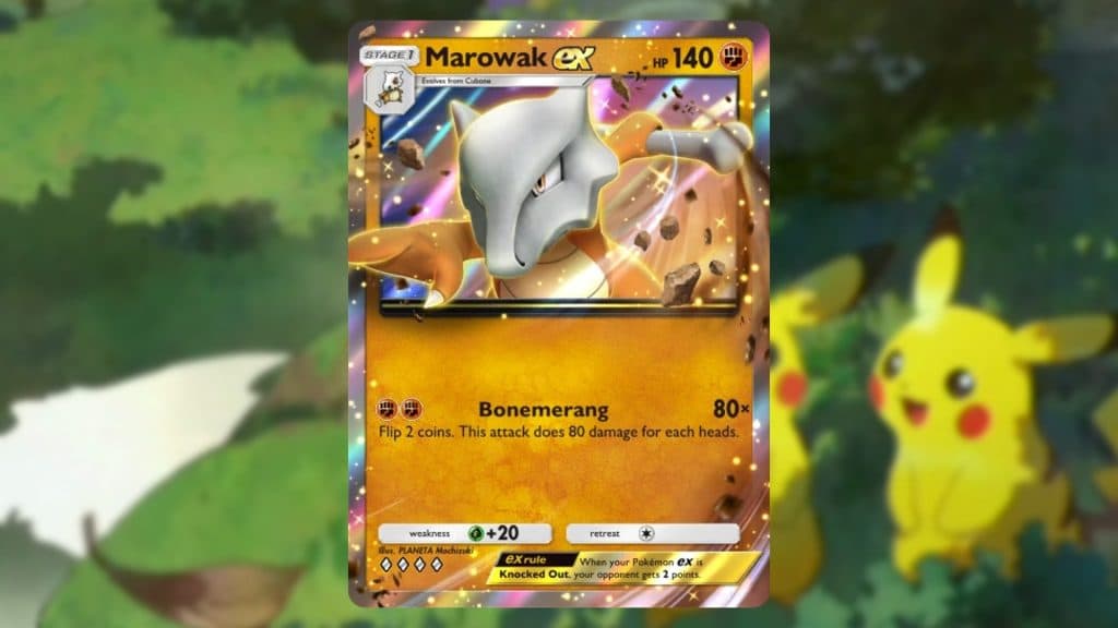 Marowak ex deck pokemon tcg pocket