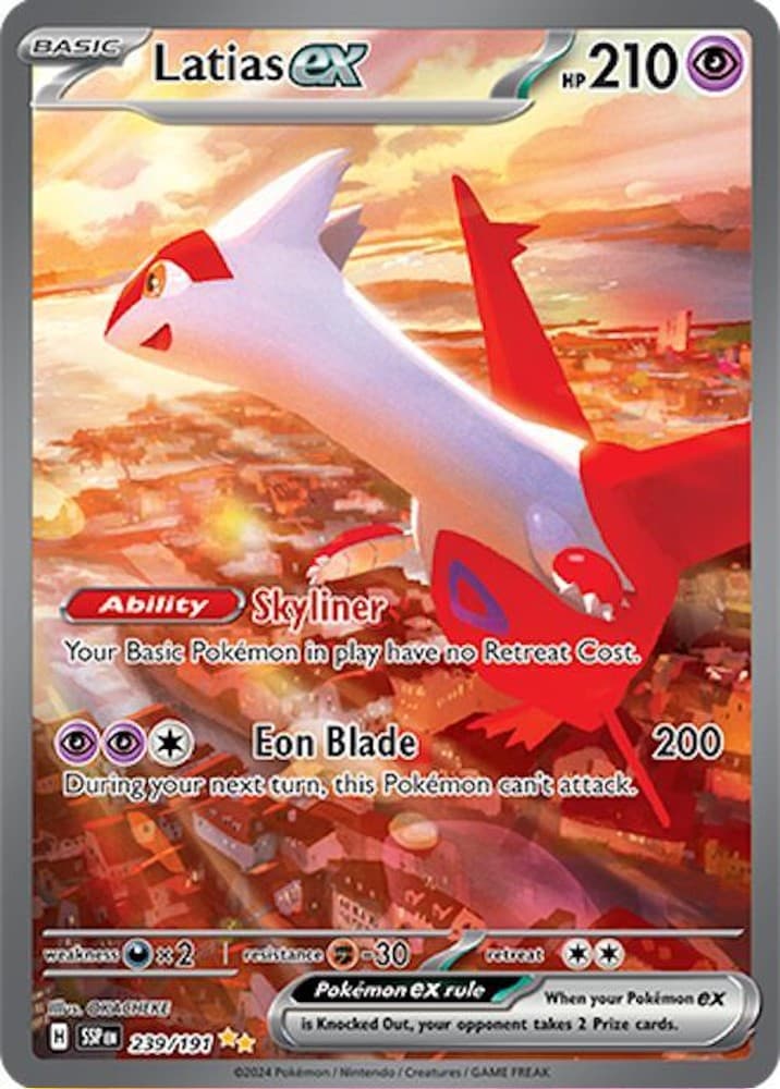 Latias ex illustration rare Pokemon TCG Surging Sparks