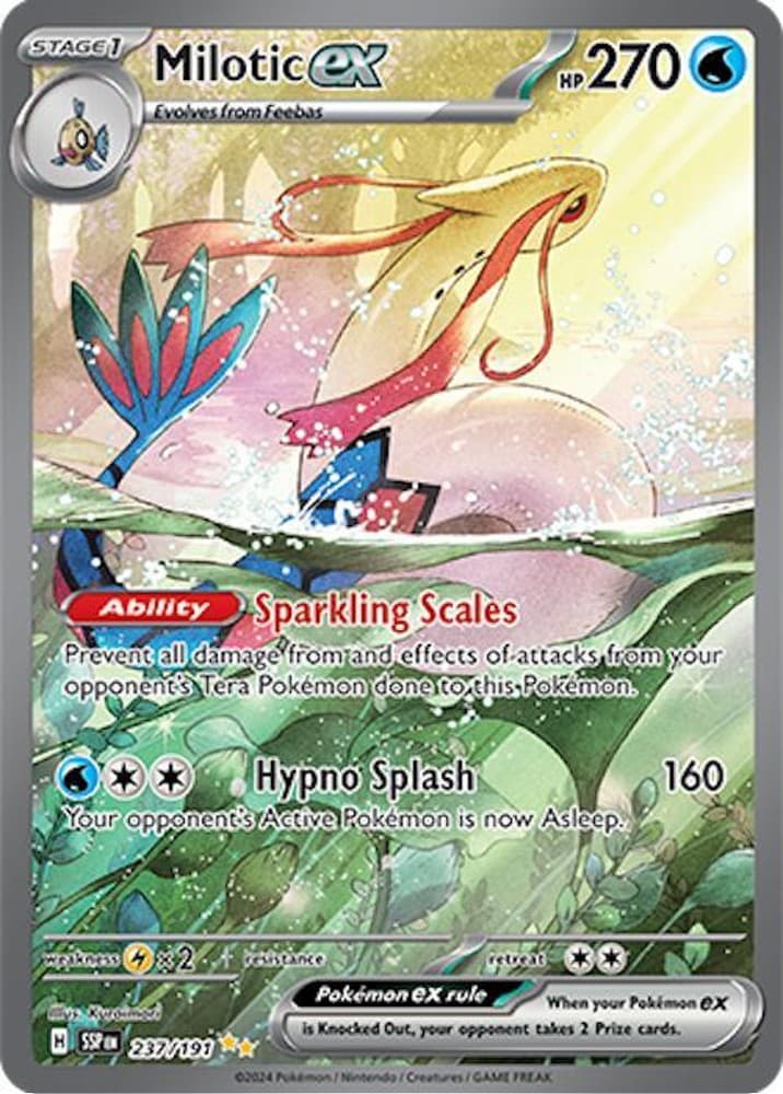 Milotic ex illustration rare Pokemon TCG Surging Sparks