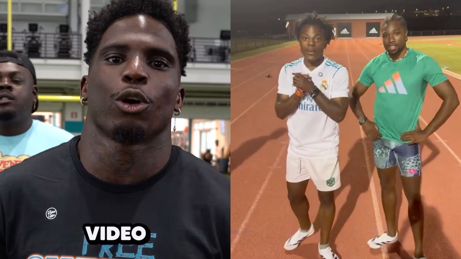 Tyreek Hill chama atletas de pista após IShowSpeed ​​competir com Noah Lyles