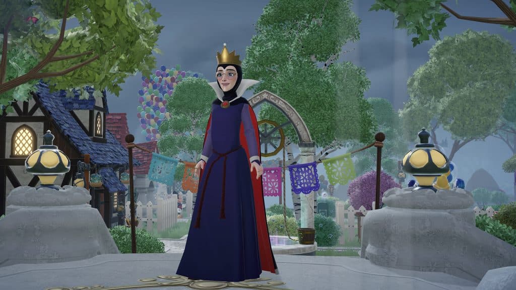 Image of a Disney Dreamlight Valley player wearing an Evil Queen costume