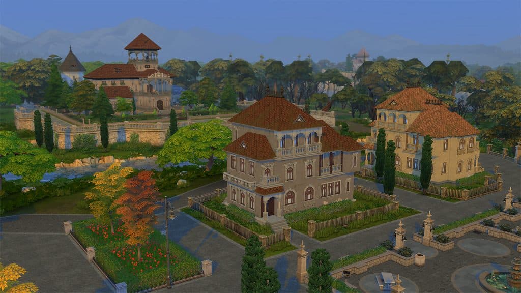 Image of the Ravenwood world in The Sims 4 Life & Death