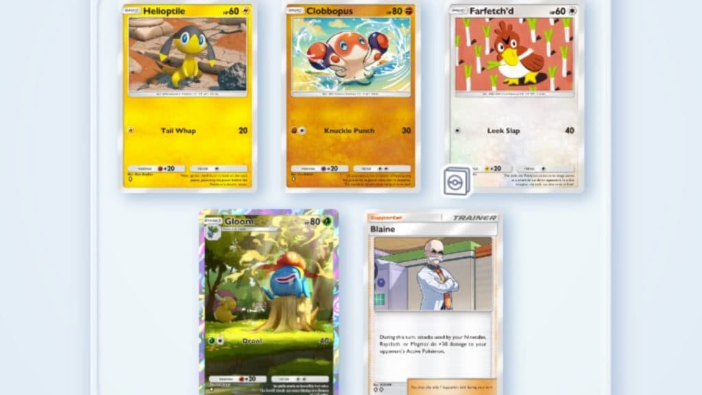 A screenshot featuring Wonder Pick examples in Pokemon TCG Pocket.