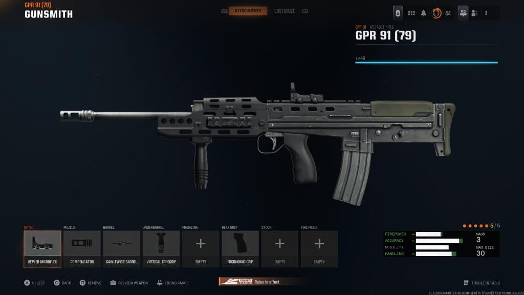 The Best GPR 91 loadout for Ranked Play without Gunfighter Wildcard