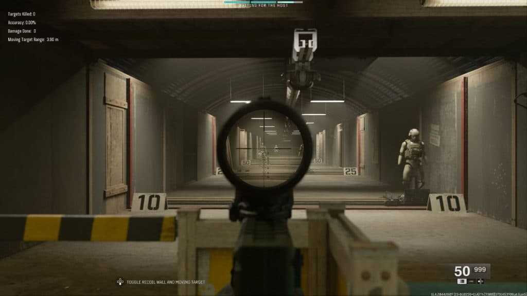 Model L in Warzone firing range