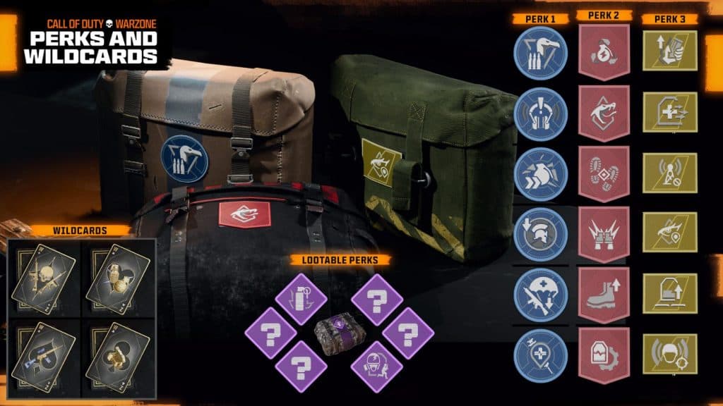 Perks and Wildcards in Warzone