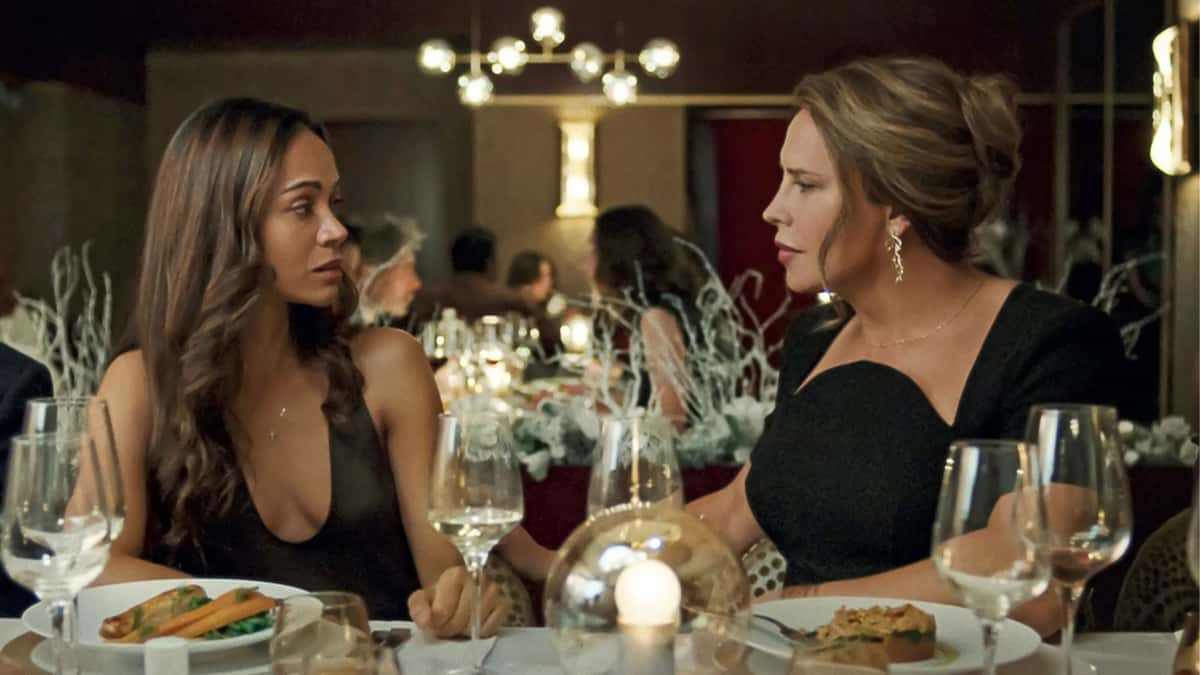 Karla Sofia Gascon and Zoe Saldana in Emilia Perez