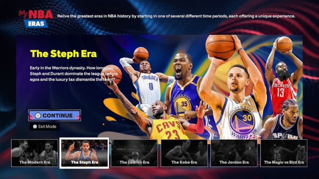 MYNBA Eras Curry Era explanation in 2K25