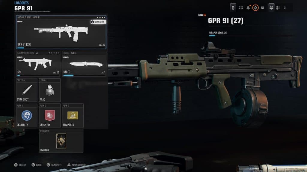 GPR-91 perks and equipment in Warzone