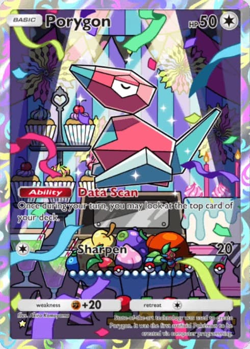 Porygon Illustration Rare Genetic Apex