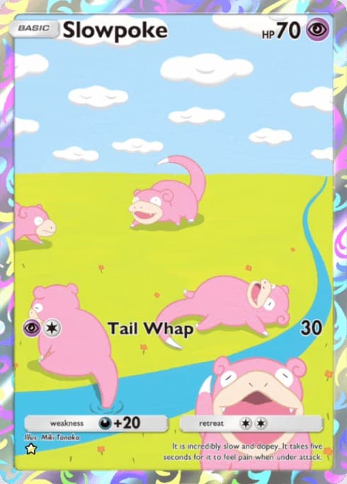 Slowpoke Illustration Rare genetic Apex