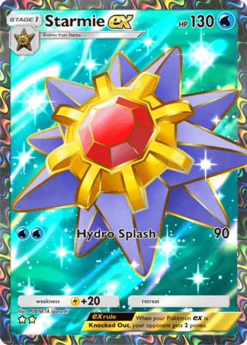 Starmie ex Full Art genetic Apex