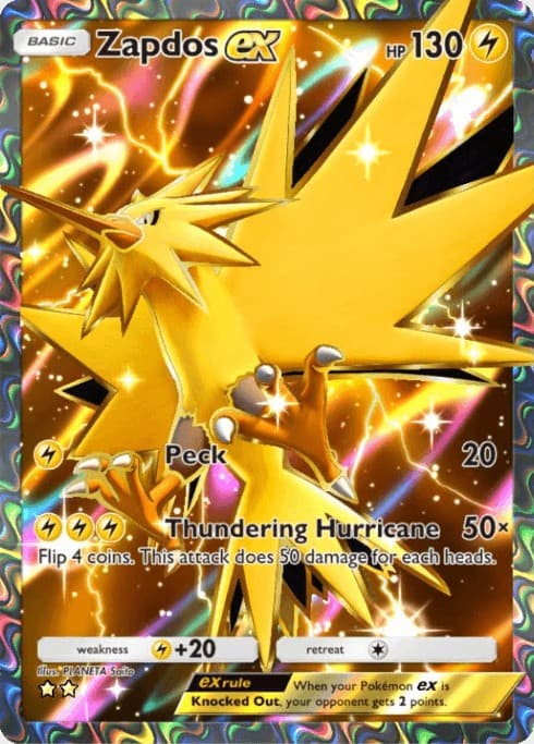 Zapdos ex full art Genetic Apex