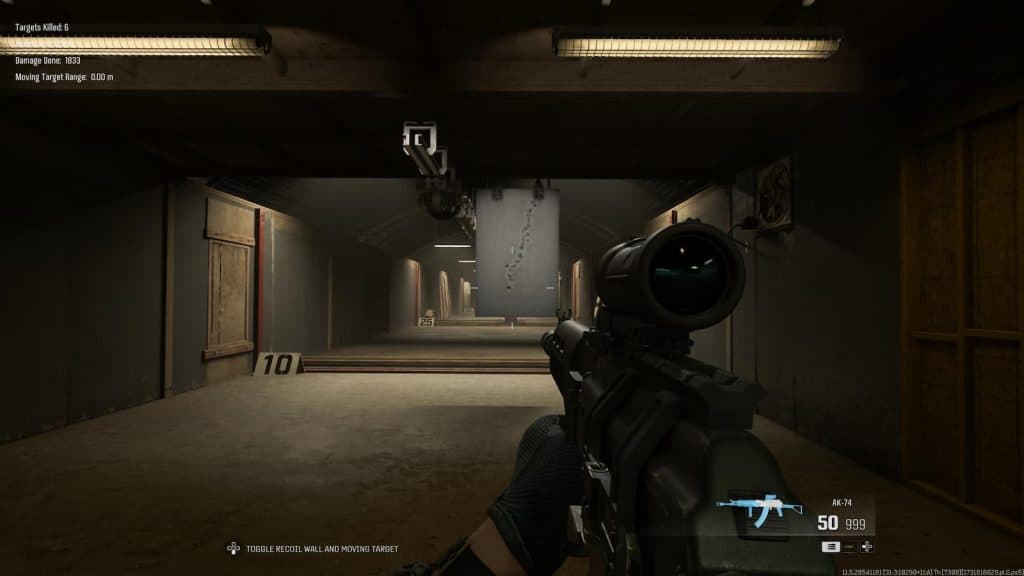 AK-74 in Black Ops 6 and Warzone firing range