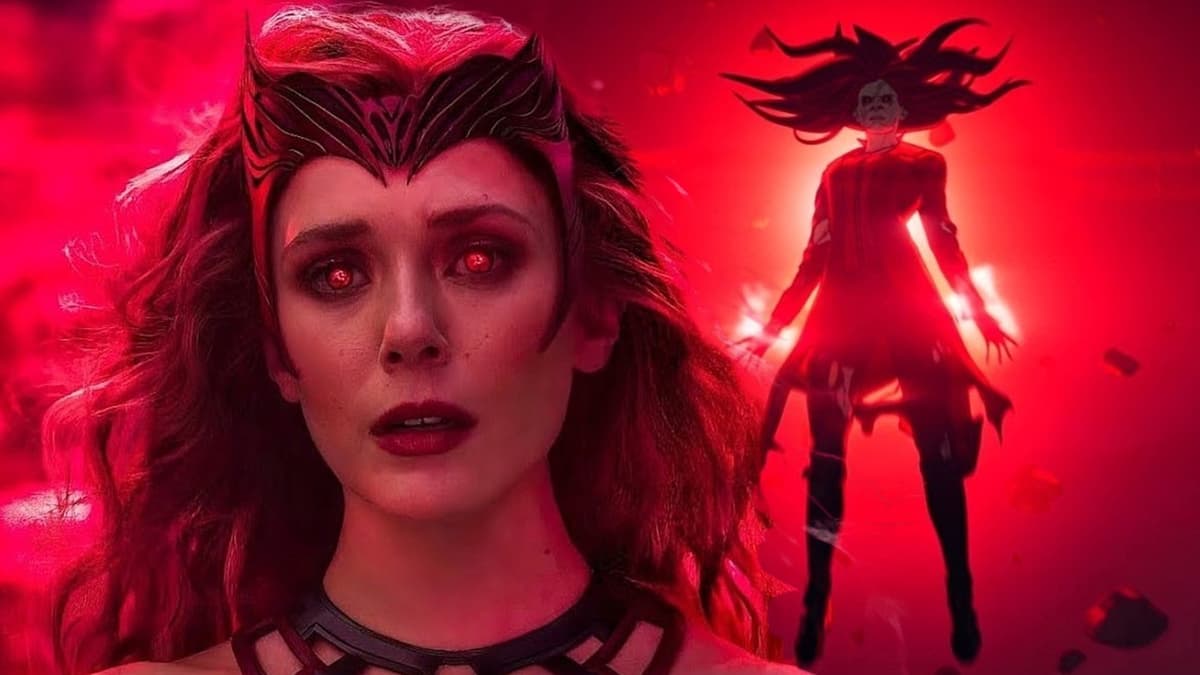 Elizabeth Olsen as the Scarlet Witch in Doctor Strange 2 and What If