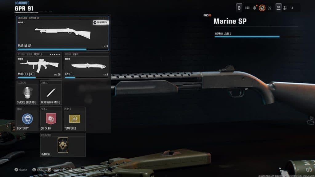 Marine SP Perks and Equipment in Warzone