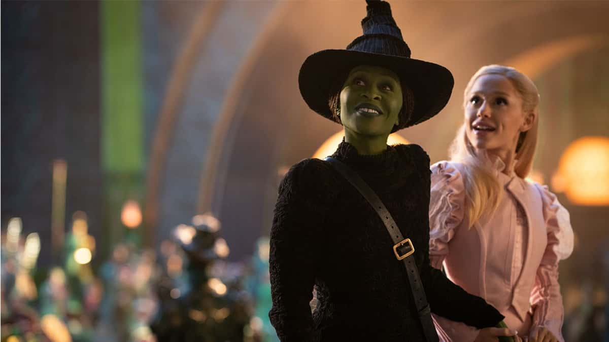 Glinda and Elphaba in the Wicked movie