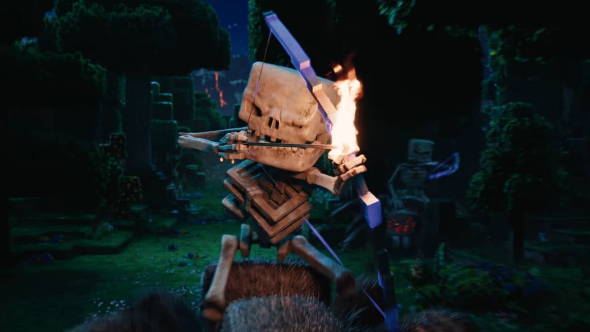 Minecraft movie skeletons