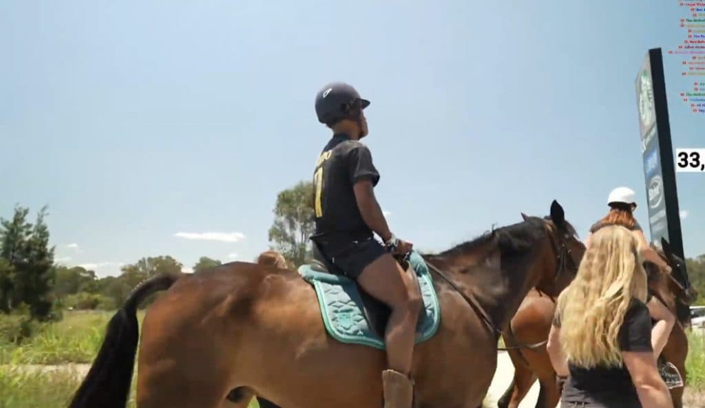 IShowSpeed riding a horse in Australia