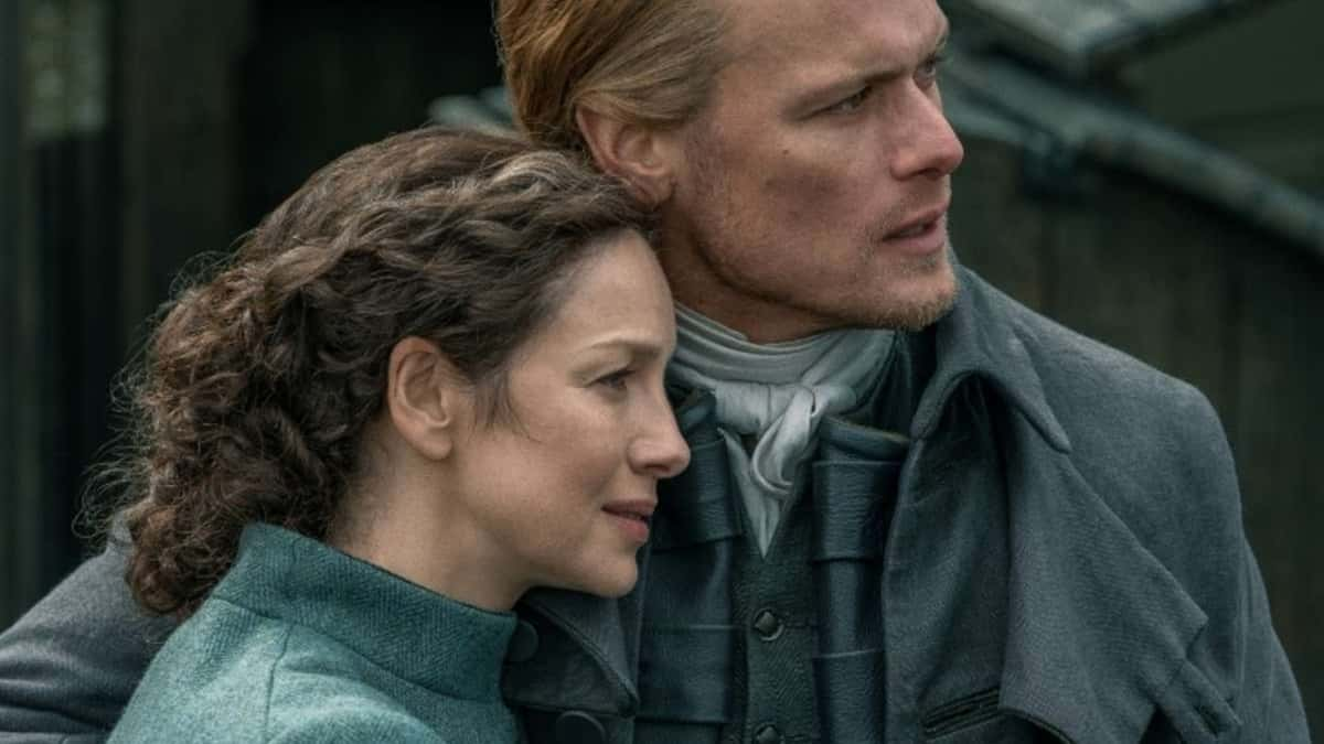 Claire and Jamie looking to the future in Outlander.