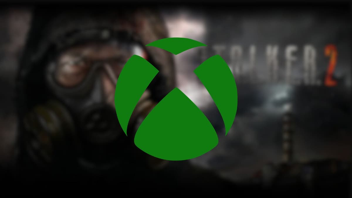 The Xbox logo on a Stalker 2 background