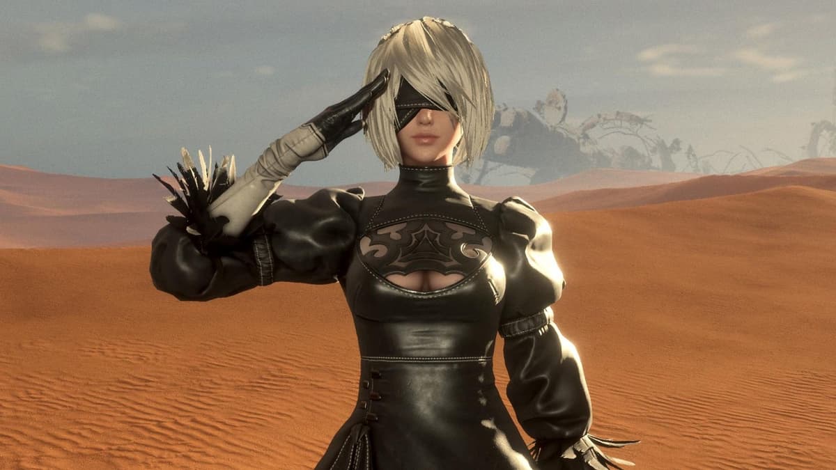 2B saluting in Stellar Blade