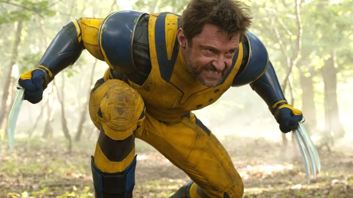 Hugh Jackman's Wolverine ready to attack.