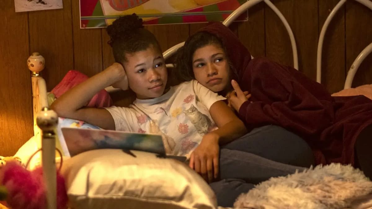 Storm Reid and Zendaya in Euphoria