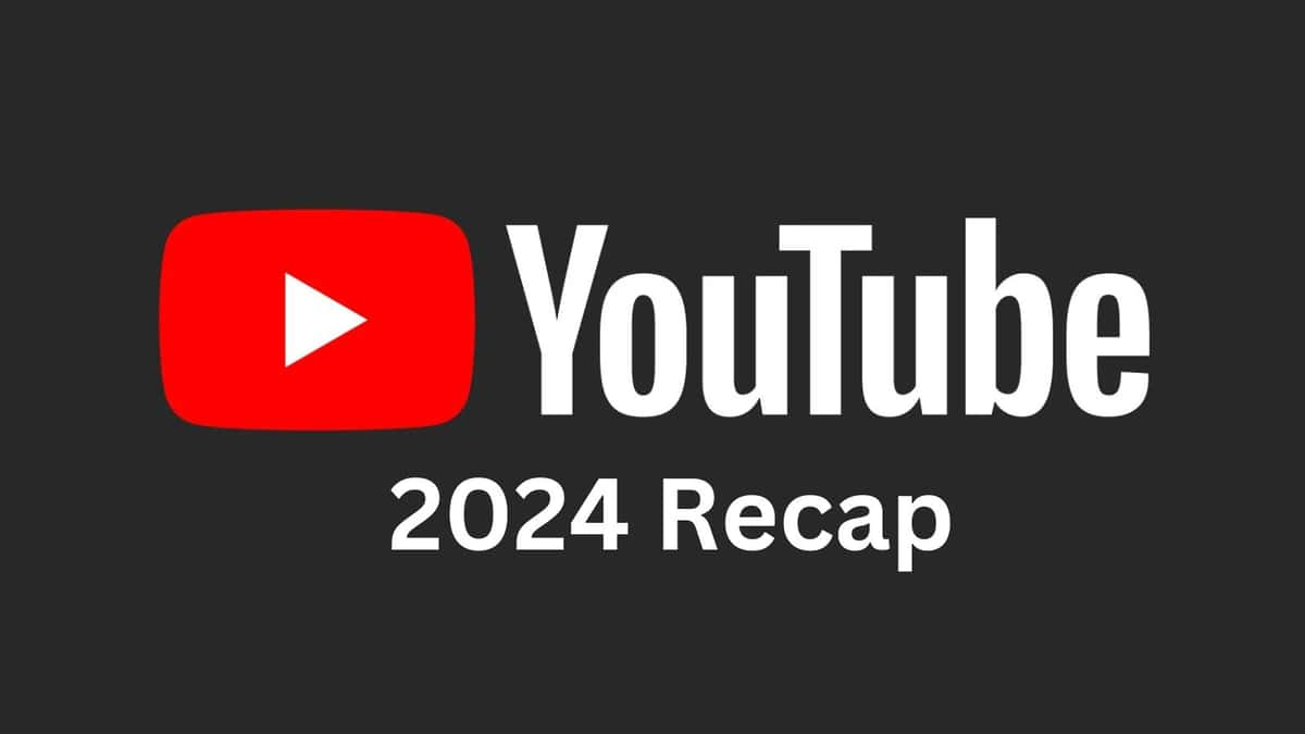 Screenshot of YouTube logo with 2024 recap text underneath