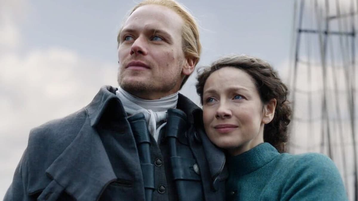 Sam Heughan and Caitriona Balfe in Outlander