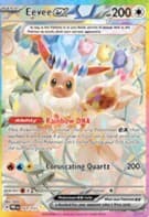 An image of the Eevee card from Prismatic Evolutions.