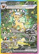 An image of Leafeon in the Prismatic Evolutions Pokemon TCG expansion set.