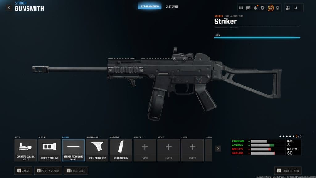 The best Striker loadout in Call of Duty: Warzone Season 1.