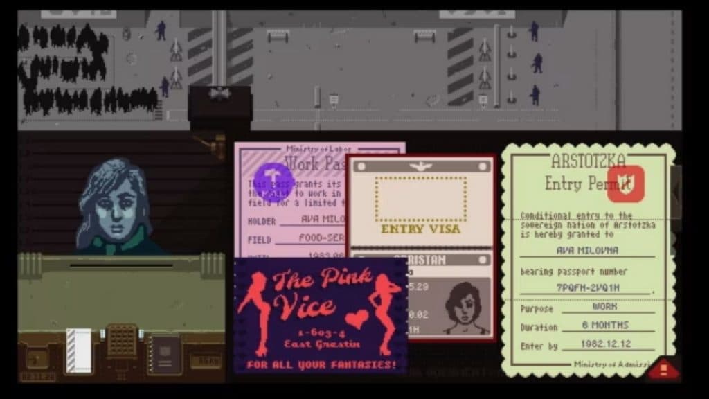 Papers Please gameplay