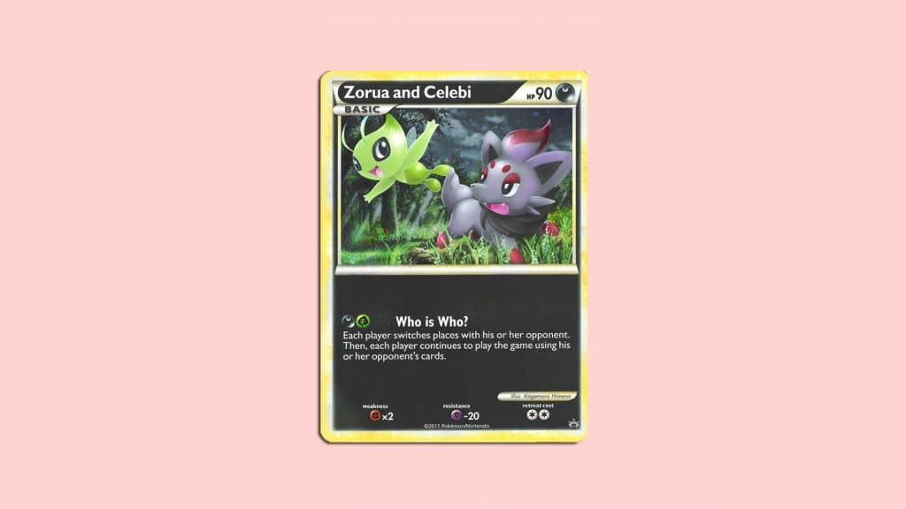 Pokemon Trading Card Game Zorua and Celebi Black and white tour