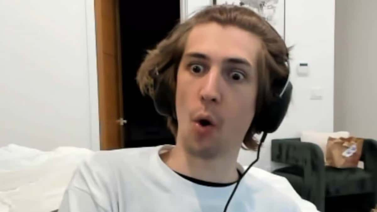 xQc looking shocked