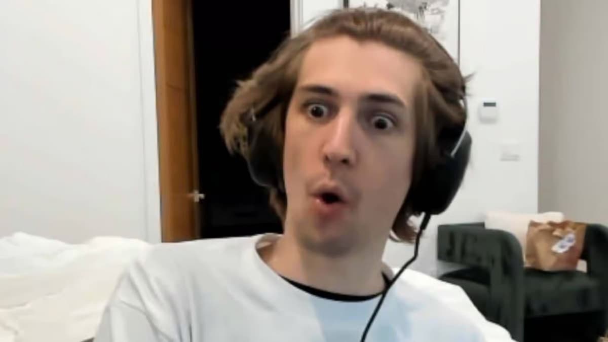 xQc looking shocked