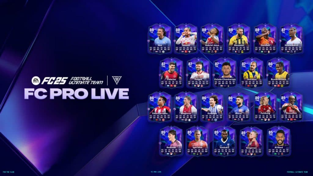 All EA FC 25 Pro Live cards