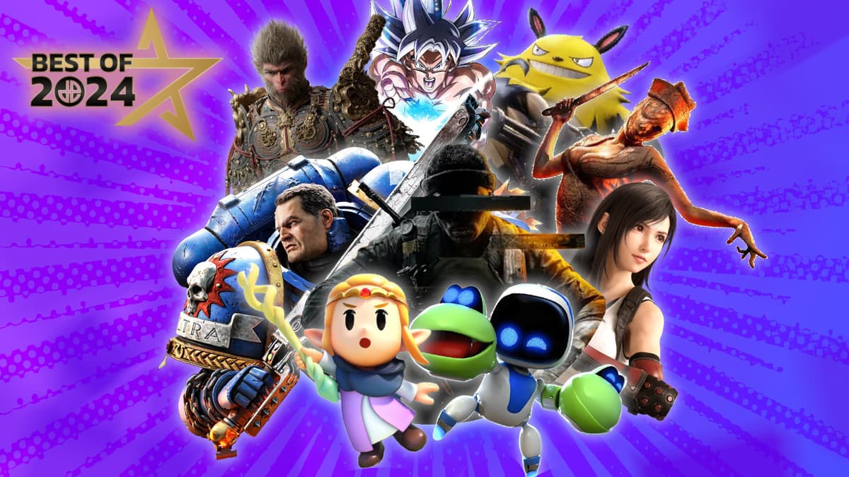 A collection of characters from the best games of 2024 incuding Titus, Astro Bot, Zelda, and more