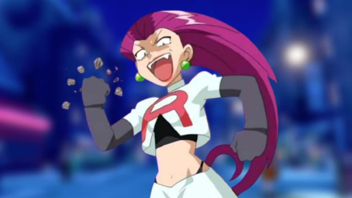 A screenshot featuring Jessie from Team Rocket in Pokemon.