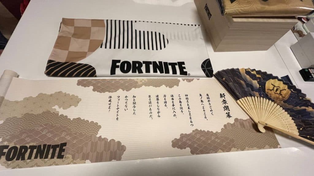 Fortnite scroll sent to Japanese creators for Chapter 6 Season 1.