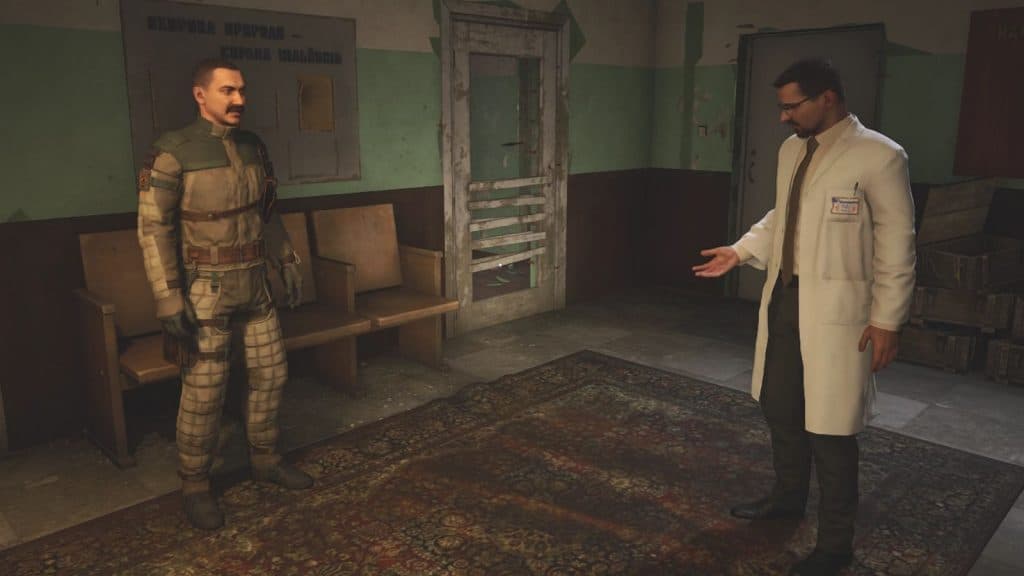 Stalker 2 Captain Senkevych arguing with Doctor Kryvenko