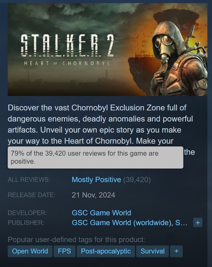 Stalker 2 Steam Page