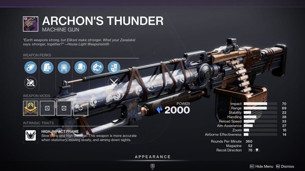 The best possible Archon's Thunder god roll in Destiny 2.