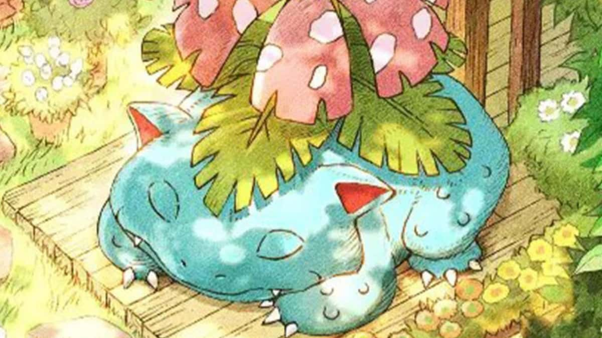 Venusaur sleeping