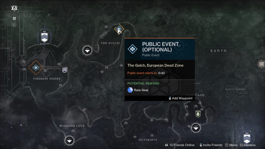 A public event on the EDZ in Destiny 2.